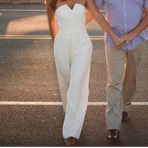 BHLDN / Jill Stuart cream jumpsuit